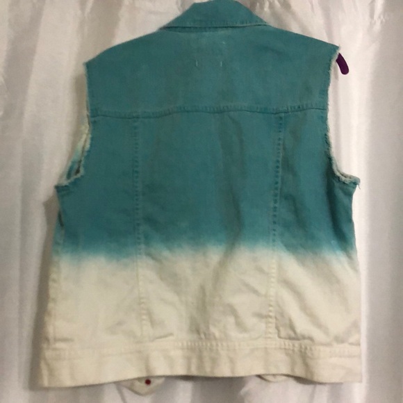 Blue ombre jean vest - Picture 4 of 4